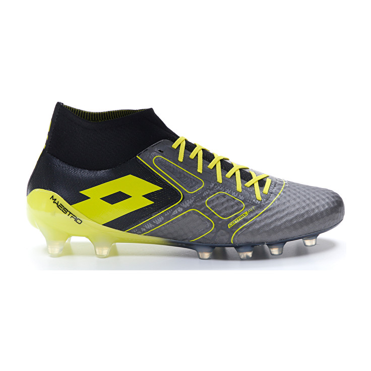 Lotto Maestro 100 Iii Fg Botas Futbol Hombre - Gris/Negras/Amarillo - Colombia GNRMATL-57